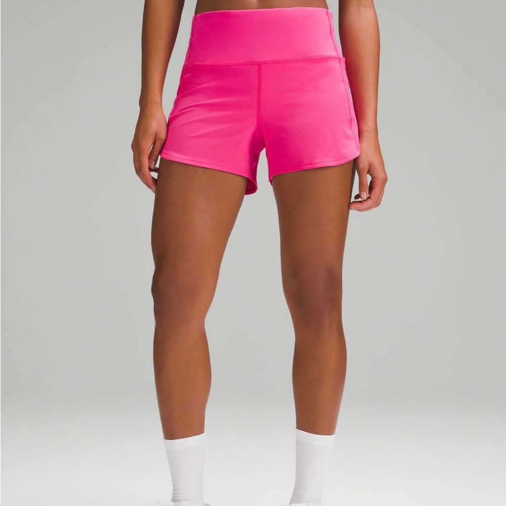 Lululemon Sonic Pink Speed Up Shorts HR 4in. (Size 4)